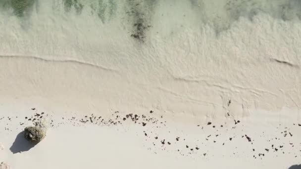 Zanzibar Tanzánia Függőleges Videó Üres Strand Lassított Felvétel — Stock videók