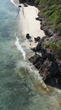 Zanzibar, Tanzanya - dikey boş kumsal, yavaş çekim