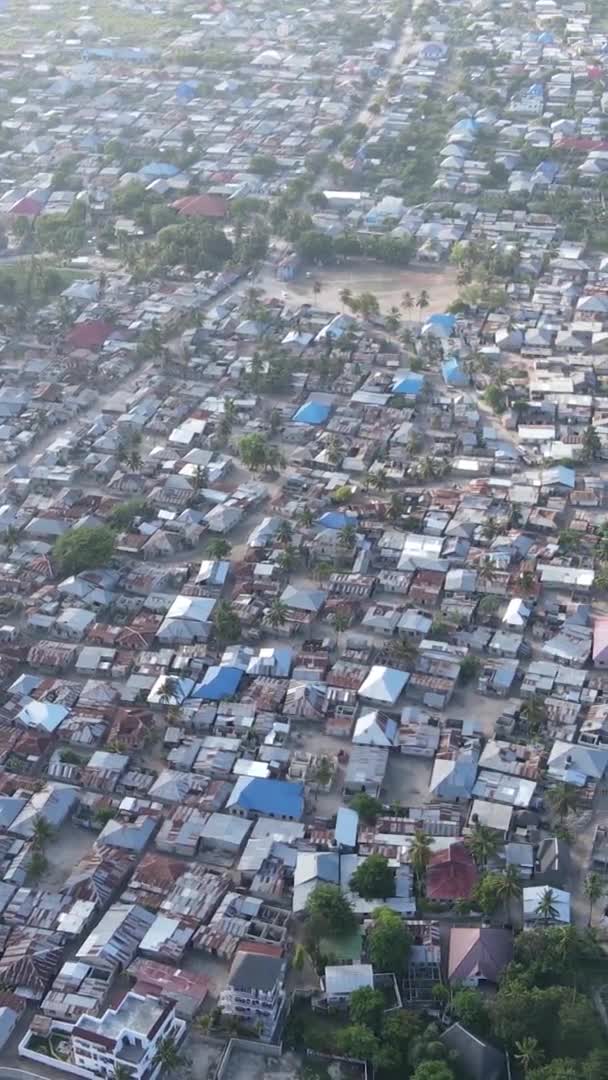 Sansibar Tansania Häuser Auf Tropischer Insel Zeitlupe — Stockvideo