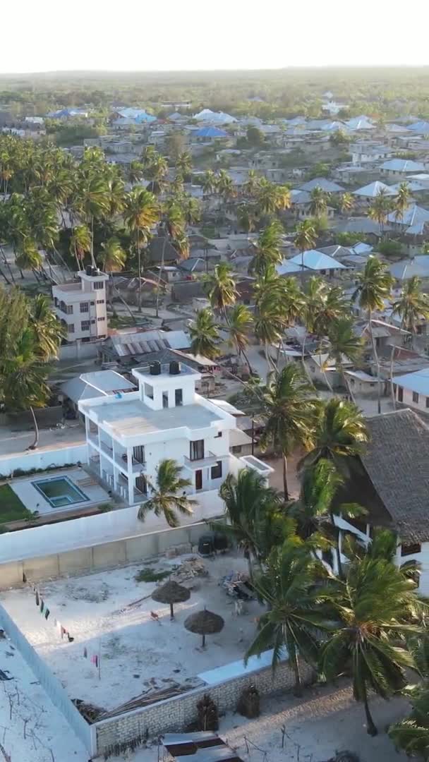 Zanzibar Tanzania Domy Tropikalnej Wyspie Zwolnione Tempo — Wideo stockowe