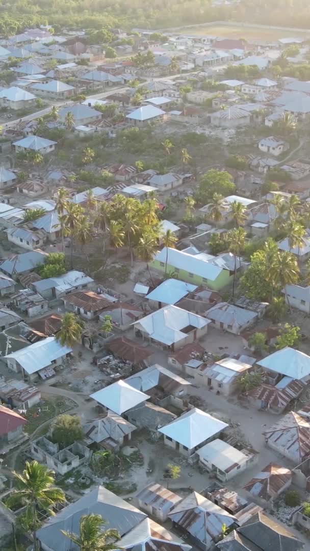 Zanzibar Tanzanie Maisons Sur Une Île Tropicale Ralenti — Video