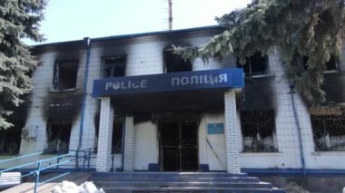 Ukrayna 'daki savaş - Borodyanka, Kyiv bölgesindeki polis karakolunun yıkılması ve yakılması