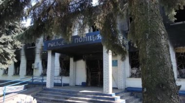 Ukrayna 'daki savaş - Borodyanka, Kyiv bölgesindeki polis karakolunun yıkılması ve yakılması