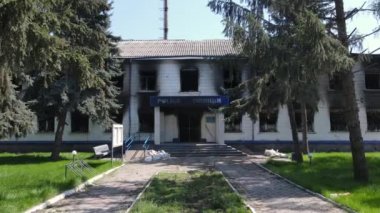 Ukrayna 'daki savaş - Borodyanka, Kyiv bölgesindeki polis karakolunun yıkılması ve yakılması