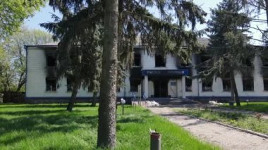 Ukrayna 'daki savaş - Borodyanka, Kyiv bölgesindeki polis karakolunun yıkılması ve yakılması