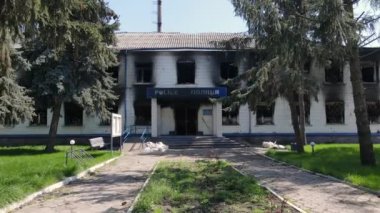 Ukrayna 'daki savaş - Borodyanka, Kyiv bölgesindeki polis karakolunun yıkılması ve yakılması