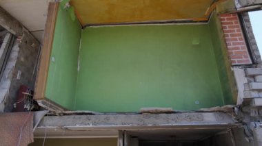 Ukrayna, Borodyanka - yıkılmış konut binası