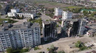 Ukrayna, Borodyanka - yıkılmış konut binası