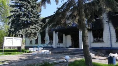 Ukrayna 'daki savaş - Borodyanka, Kyiv bölgesindeki polis karakolunun yıkılması ve yakılması