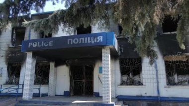 Ukrayna 'daki savaş - Borodyanka' daki polis karakolu yandı