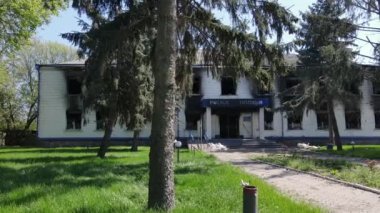 Ukrayna 'daki savaş - Borodyanka' daki polis karakolu yandı