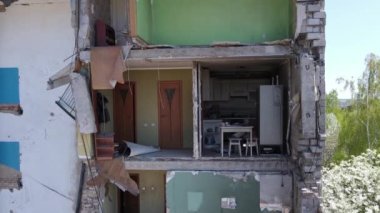 Savaşın sonuçları - Ukrayna, Borodyanka 'da yıkık dökük konut binası