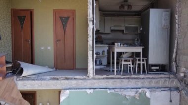 Savaşın sonuçları - Ukrayna, Borodyanka 'da yıkık dökük konut binası