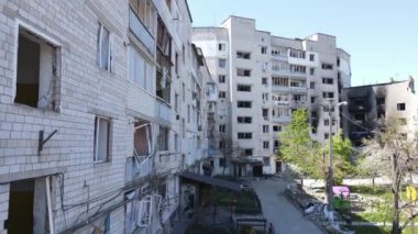 Savaşın sonuçları - Ukrayna, Borodyanka 'da yıkık dökük konut binası