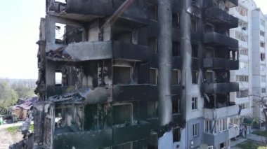 Savaşın sonuçları - Ukrayna, Borodyanka 'da yıkık dökük konut binası