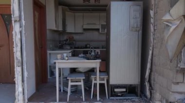 Savaşın sonuçları - Ukrayna, Borodyanka 'da yıkık dökük konut binası