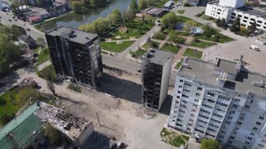 Savaşın sonuçları - Ukrayna, Borodyanka 'da yıkık dökük konut binası