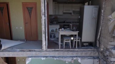 Savaşın sonuçları - Ukrayna, Borodyanka 'da yıkık dökük konut binası