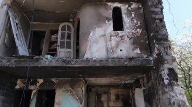 Savaşın sonuçları - Ukrayna, Borodyanka 'da yıkık dökük konut binası