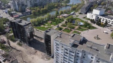 Savaşın sonuçları - Ukrayna, Borodyanka 'da yıkık dökük konut binası