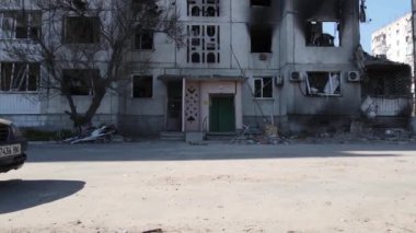 Savaşın sonuçları - Ukrayna, Borodyanka 'da yıkık dökük konut binası