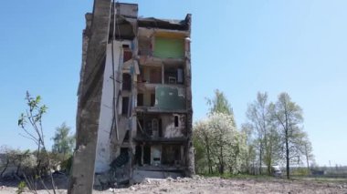 Savaşın sonuçları - Ukrayna, Borodyanka 'da yıkık dökük konut binası