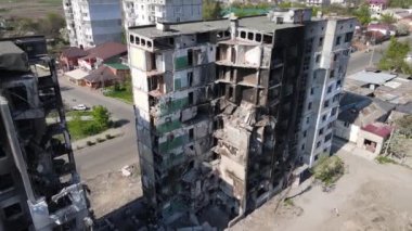 Savaşın sonuçları - Ukrayna, Borodyanka 'da yıkık dökük konut binası