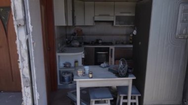 Savaşın sonuçları - Ukrayna, Borodyanka 'da yıkık dökük konut binası