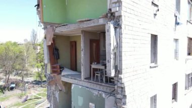 Savaşın sonuçları - Ukrayna, Borodyanka 'da yıkık dökük konut binası
