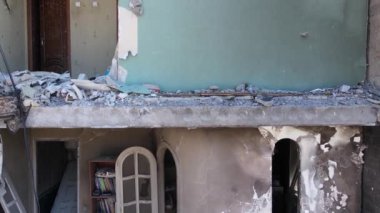 Savaşın sonuçları - Ukrayna, Borodyanka 'da yıkık dökük konut binası