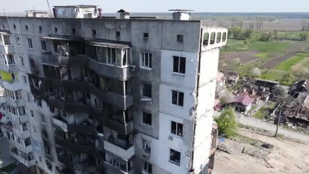 Edificio Residenziale Rovina Borodyanka Regione Kiev Ucraina — Video Stock