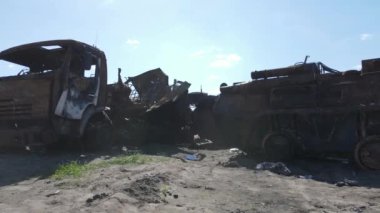 Ukrayna 'daki savaş - Bucha' daki askeri donanım yok edildi