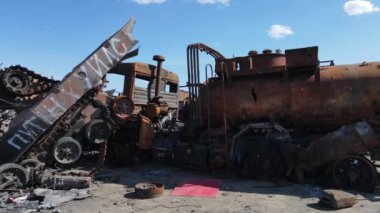 Ukrayna 'daki savaş - Bucha' daki askeri donanım yok edildi