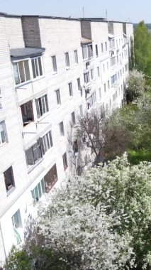 Borodyanka, Ukrayna 'da yıkılmış bir binanın dikey videosu