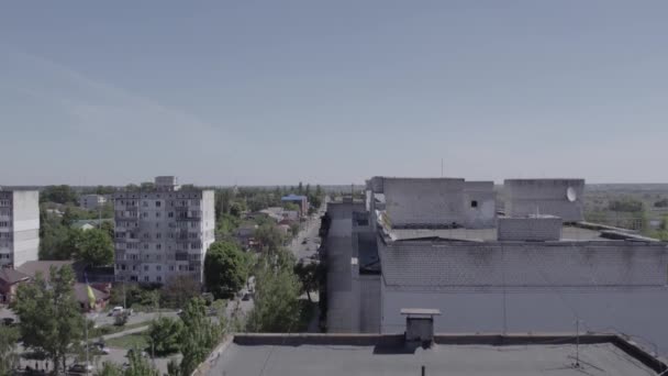 Toto Video Ukazuje Válku Ukrajině Zničená Obytná Budova Borodyance Okres — Stock video