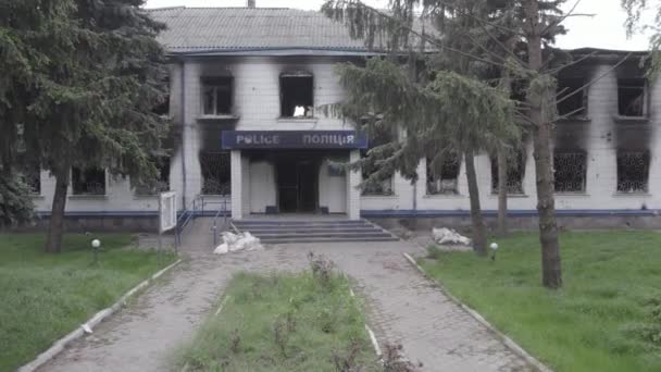 Αυτό Απόθεμα Βίντεο Δείχνει Επακόλουθα Του Πολέμου Στην Ουκρανία Κατεστραμμένο — Αρχείο Βίντεο