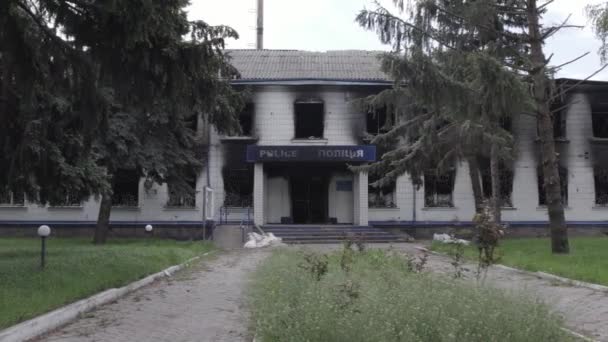 Αυτό Απόθεμα Βίντεο Δείχνει Επακόλουθα Του Πολέμου Στην Ουκρανία Κατεστραμμένο — Αρχείο Βίντεο