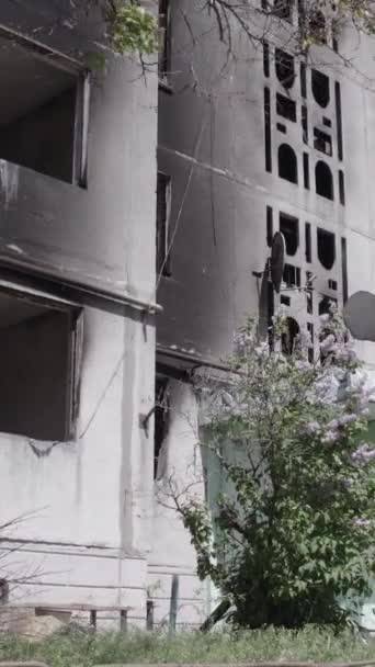 Αυτό Κατακόρυφο Βίντεο Απόθεμα Δείχνει Επακόλουθα Του Πολέμου Στην Ουκρανία — Αρχείο Βίντεο