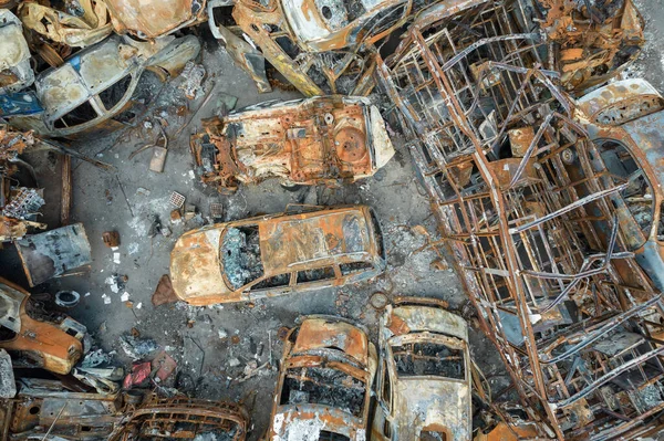 Foto Stok Ini Menunjukkan Sebuah Dump Dari Mobil Yang Ditembak — Stok Foto