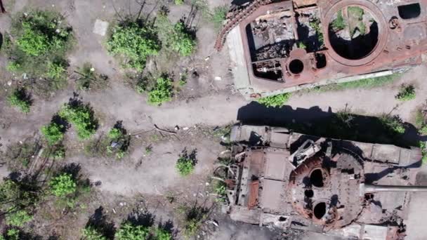 Este Video Muestra Una Vista Aérea Equipos Militares Destruidos Ucrania — Vídeo de stock
