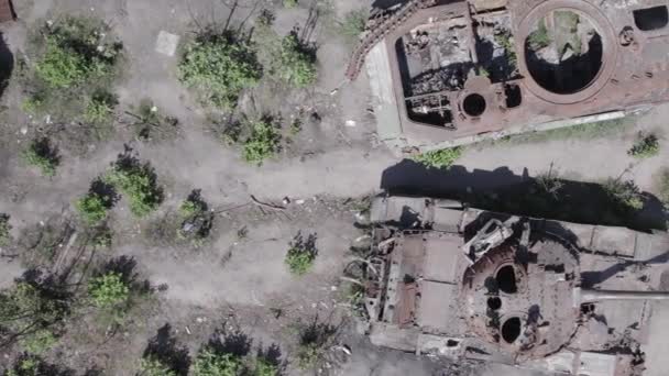 Este Video Muestra Una Vista Aérea Los Equipos Militares Destruidos — Vídeos de Stock