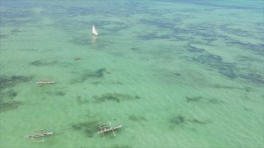 Bu video, Zanzibar açıklarında 8K çözünürlüklü yavaş çekim yapan tekneleri gösteriyor.