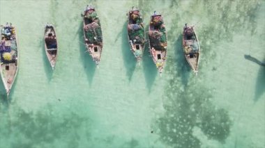 Bu video, Zanzibar açıklarında 8K çözünürlüklü yavaş çekim yapan tekneleri gösteriyor.