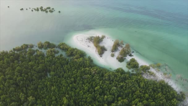 Deze Stockvideo Toont Een Luchtfoto Van Kust Van Zanzibar Eiland — Stockvideo