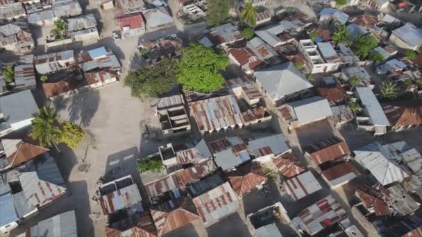 Stock Video Shows Houses Island Zanzibar Tanzania Africa Slow Motion — Stockvideo