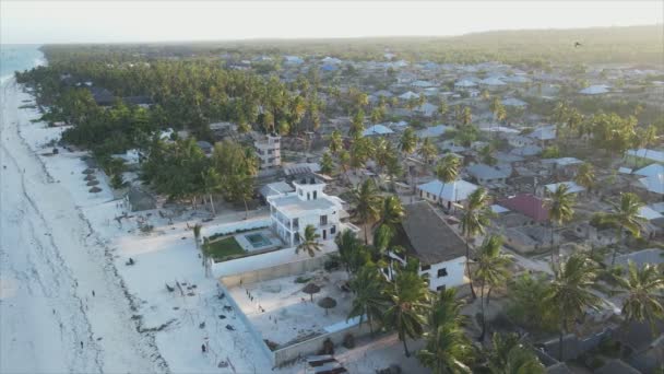 Ten Film Pokazuje Domy Wyspie Zanzibar Tanzania Afryka Zwolnione Tempo — Wideo stockowe