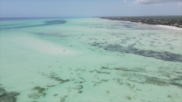 Dieses Archivvideo Zeigt Luftaufnahme Von Ebbe Ozean Vor Der Küste — Stockvideo