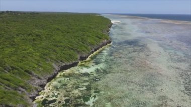 Bu video, Tanzanya, Zanzibar açıklarındaki okyanustaki alçak gelgitin 8K çözünürlükte yavaş çekimini gösteriyor.