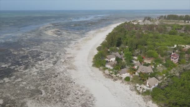 Αυτό Απόθεμα Βίντεο Δείχνει Εναέρια Άποψη Της Χαμηλής Παλίρροιας Στον — Αρχείο Βίντεο