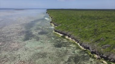 Bu stok videosu 8K çözünürlüklü, Tanzanya 'nın Zanzibar kıyısındaki okyanus manzarasını gösteriyor.
